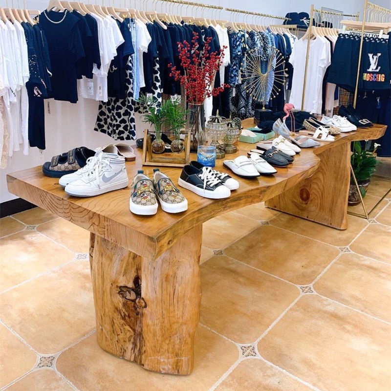 Clothing Display Table Zhongdao Display Stand Solid Wood Large Board