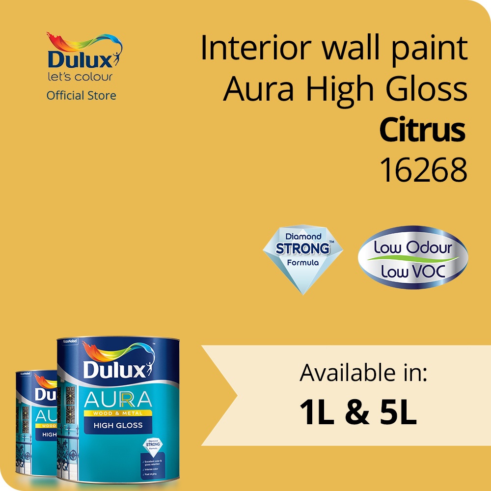 Dulux Aura High Gloss Paint Citrus 16268 Shopee Malaysia