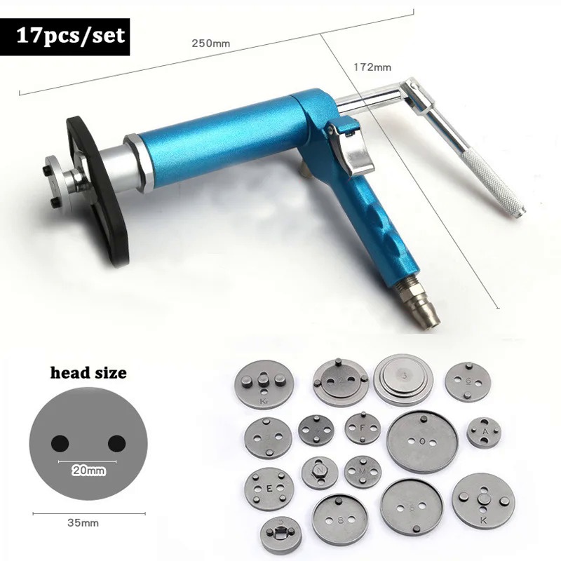 Air Powered Brake Caliper Piston Wind Back Tool Set (23 pcs