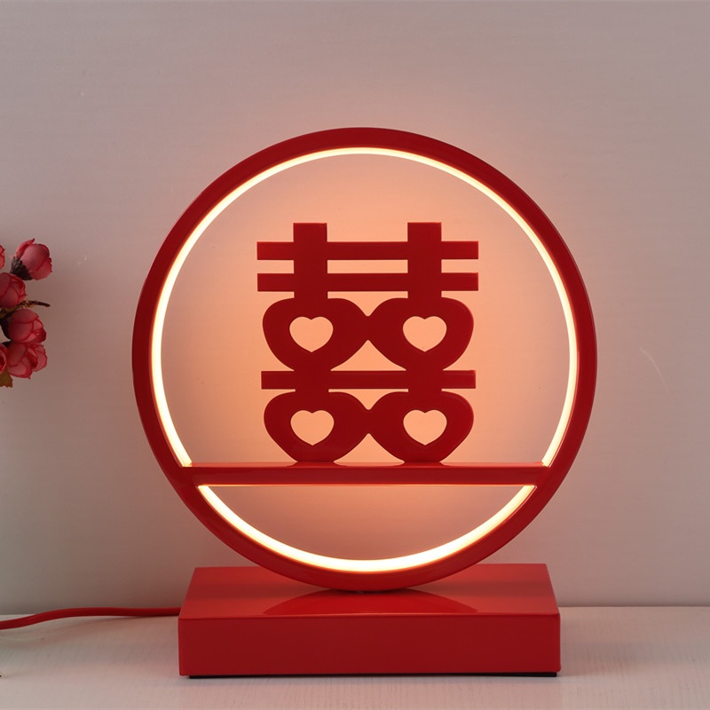 HY@ Wedding Table Lamp Wedding Room and Bedroom Bedside Lamp Romantic ...