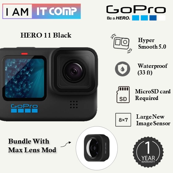 GOPRO HERO 11 Black Action Camera Hyper Smooth 5.0 / Waterproof / Cold ...
