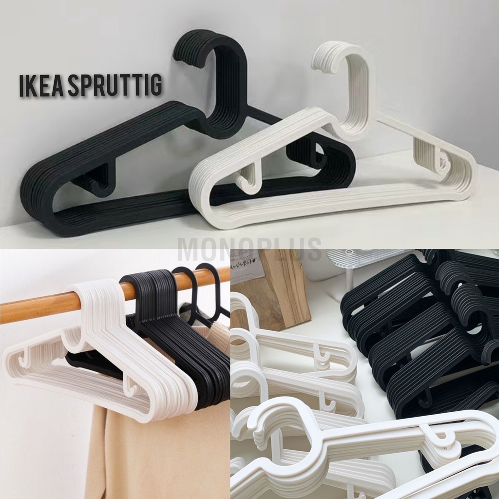 𝘽𝙪𝙗𝙗𝙡𝙚 𝙒𝙧𝙖𝙥 10pcs Ikea Spruttig Hanger Premium Hanger Penyangkut Baju