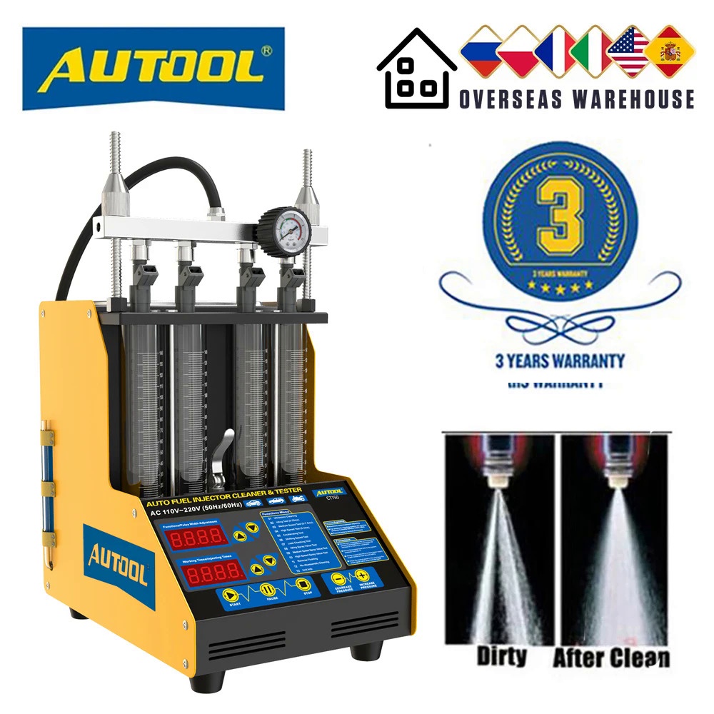 AUTOOL CT150 Car Fuel Injector Flushing Nozzles Fuel Injector Tester
