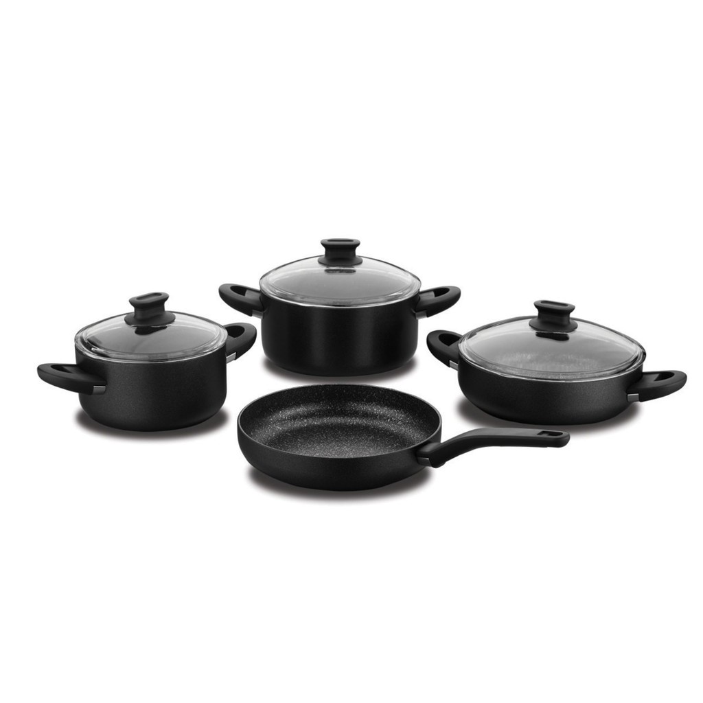 Korkmaz Lina 7Piece NonStick Cookware Set Gas Stove Compatible