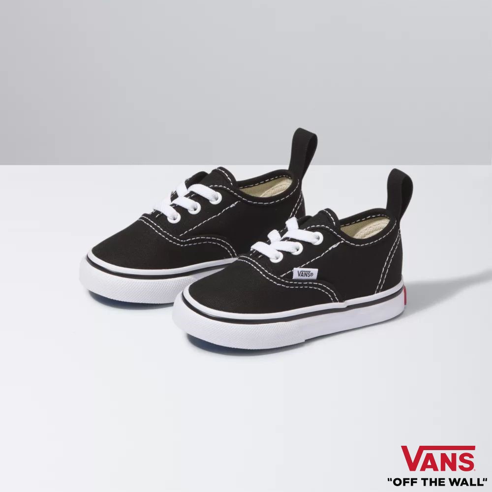 Vans Toddler Authentic Elastic Lace Sneakers Toddler (US Size) BLACK ...