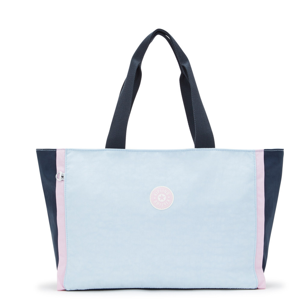 Kipling Nalo L Pink Blue Bl Tote Shopee Malaysia