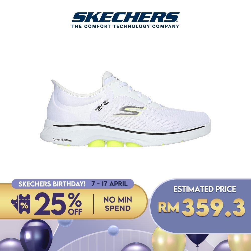 Skechers Men Slip-Ins GOwalk 7 Walking Shoes - 216550-WBKL | Shopee ...