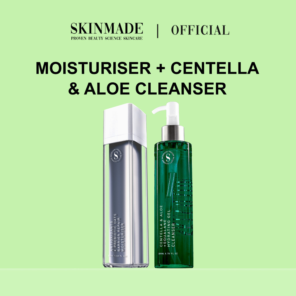 SKINMADE Barrier Protection Moisturiser (50ml) + Centella Cleanser Face ...