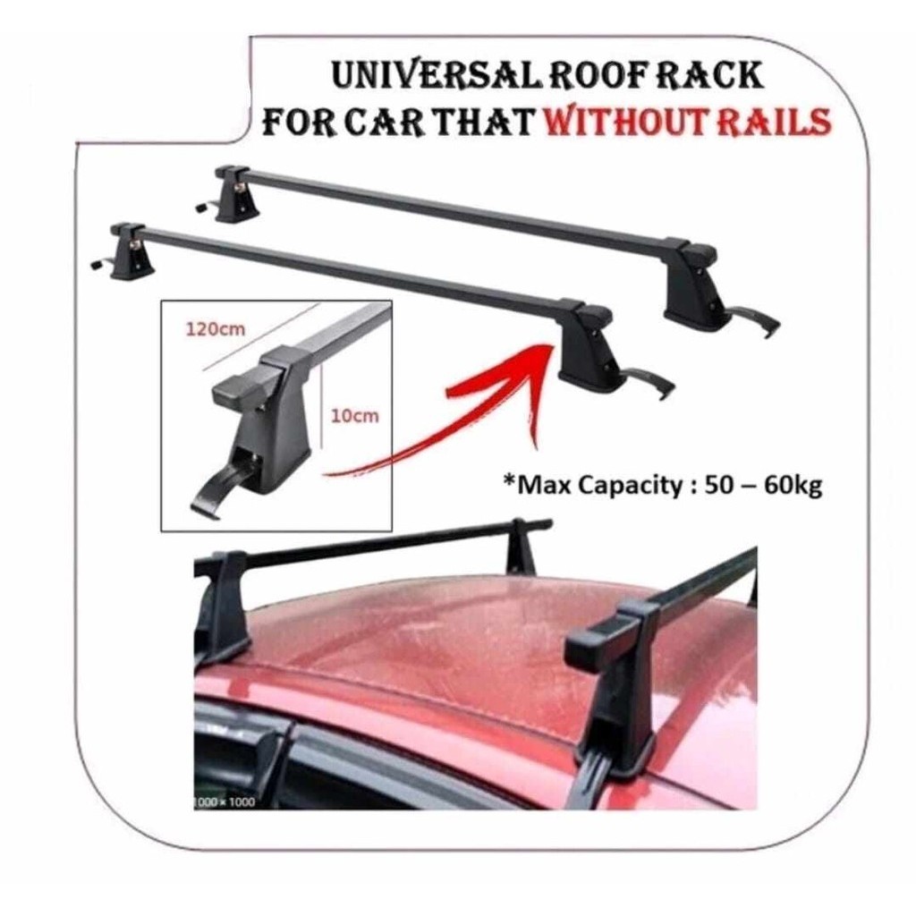 Roof Rack Heavy Duty Universal Cross Bar Cargo Carrier Roof Bar Luggage ...