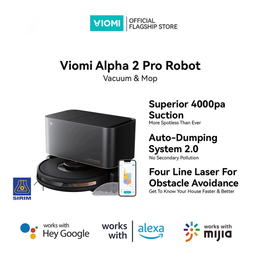 Viomi Alpha Pro Smart Robot Vacuum Cleaner Auto Dumping