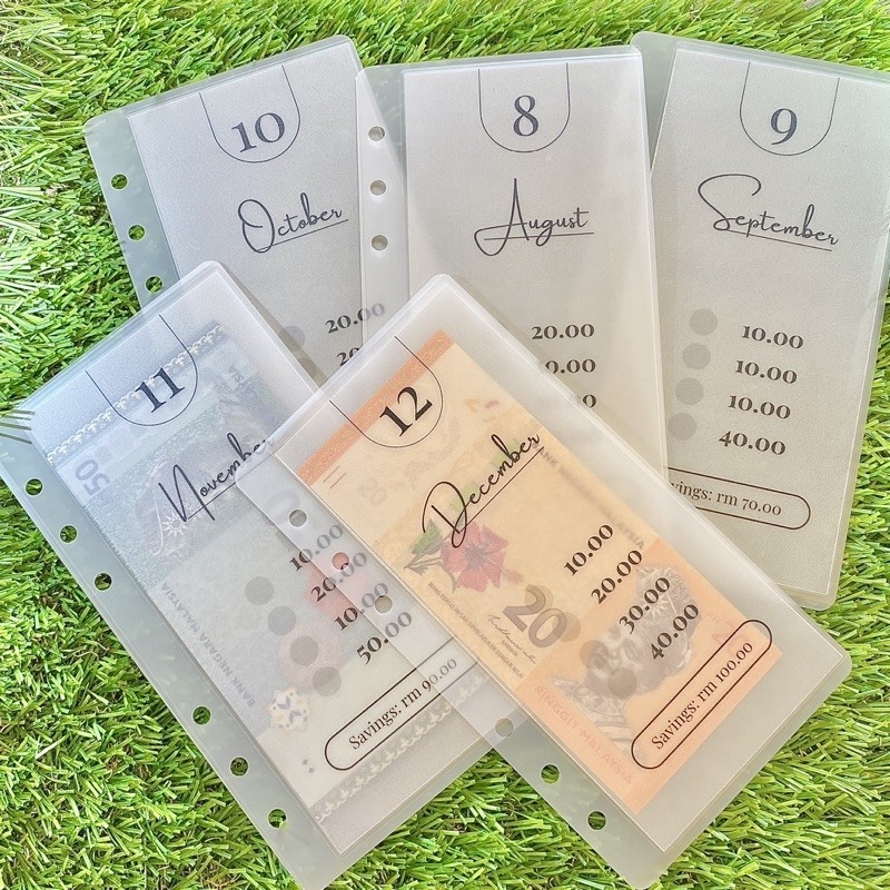 Saving Money A6 Laminate Cash Envelope Jan~Dec @ U shape | Shopee Malaysia