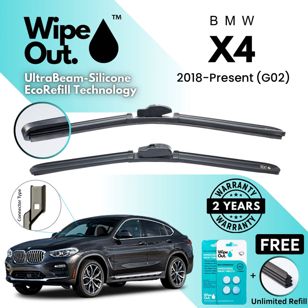[PREMIER] WipeOut UltraBeam Silicone EcoRefill-Technology Wiper BMW X4 ...