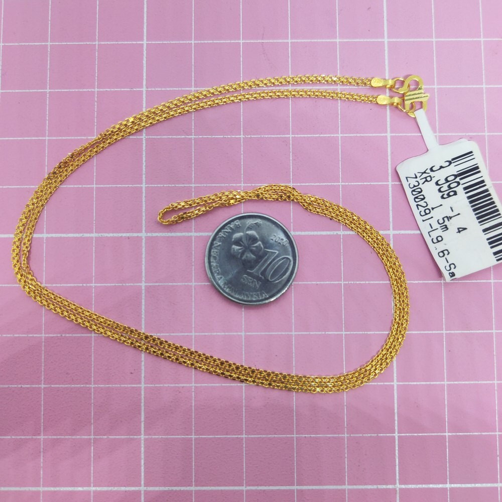 Emas916, R. Leher Sauh Double Padu Wanzi 0.2 cm Pd 300291 P396 52.5