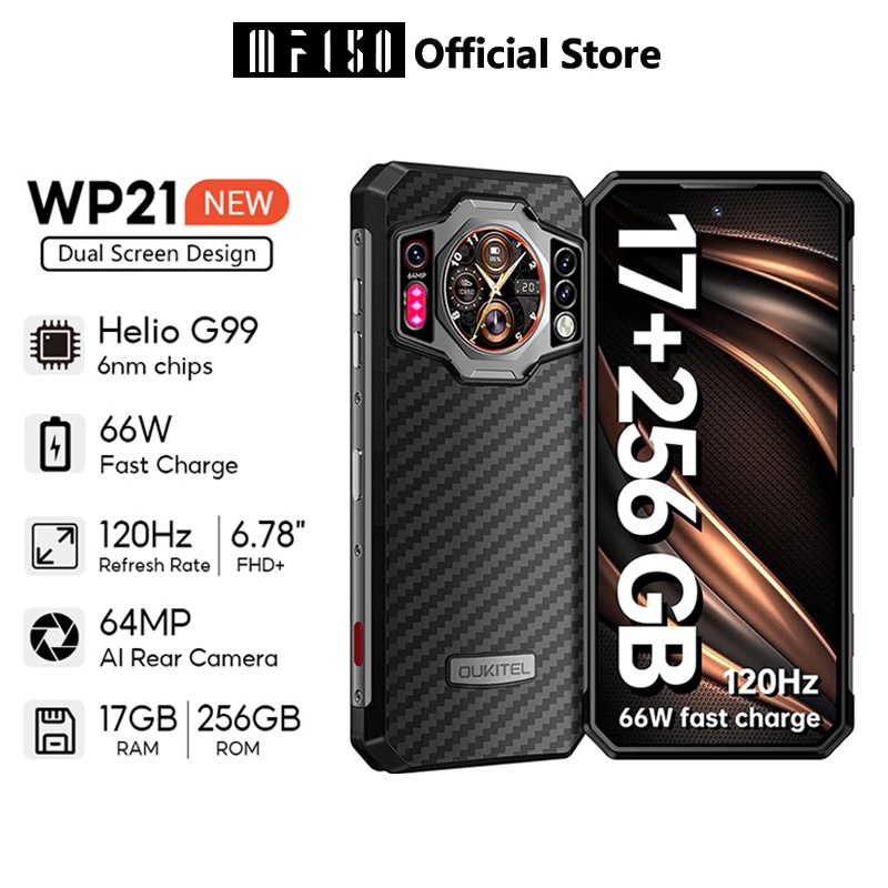 Oukitel WP21 9800mAh 6nm Chip 64MP Rugged Phone(17GB + 256GB NFC)