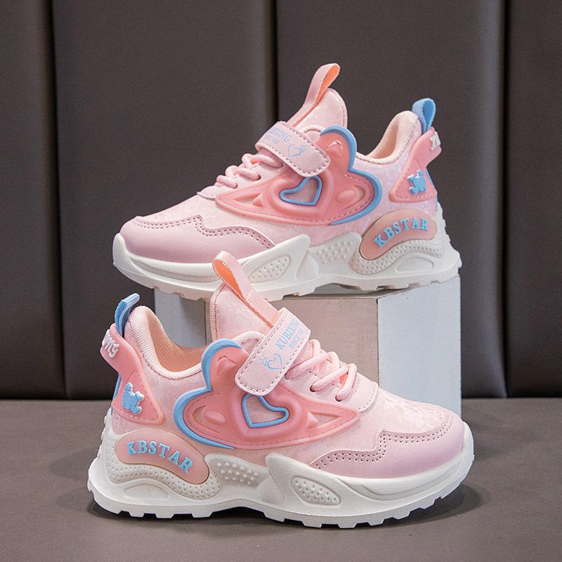 Girls shoes for kids Girls Sports Shoes, Spring And Autumn Primary School  Students Casual Soft-Soled Children S Dad Lea