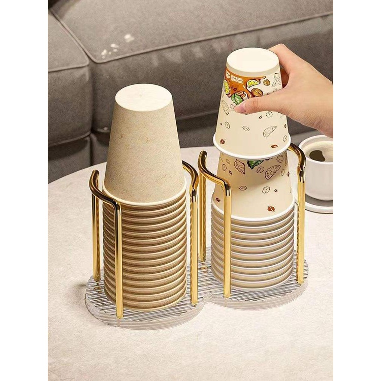 [READY Stock] Acrylic Paper Cup Holder Disposable Cup Extractor Straw Cup Desktop Storage Rack