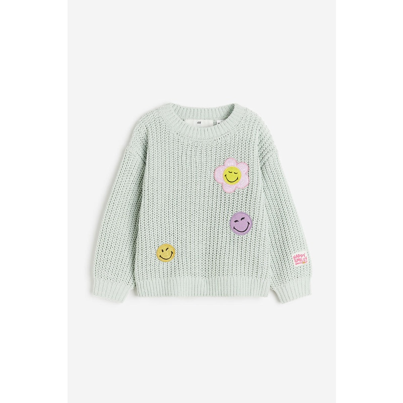 H&M Sweater Green Dusty Light Shopee Malaysia