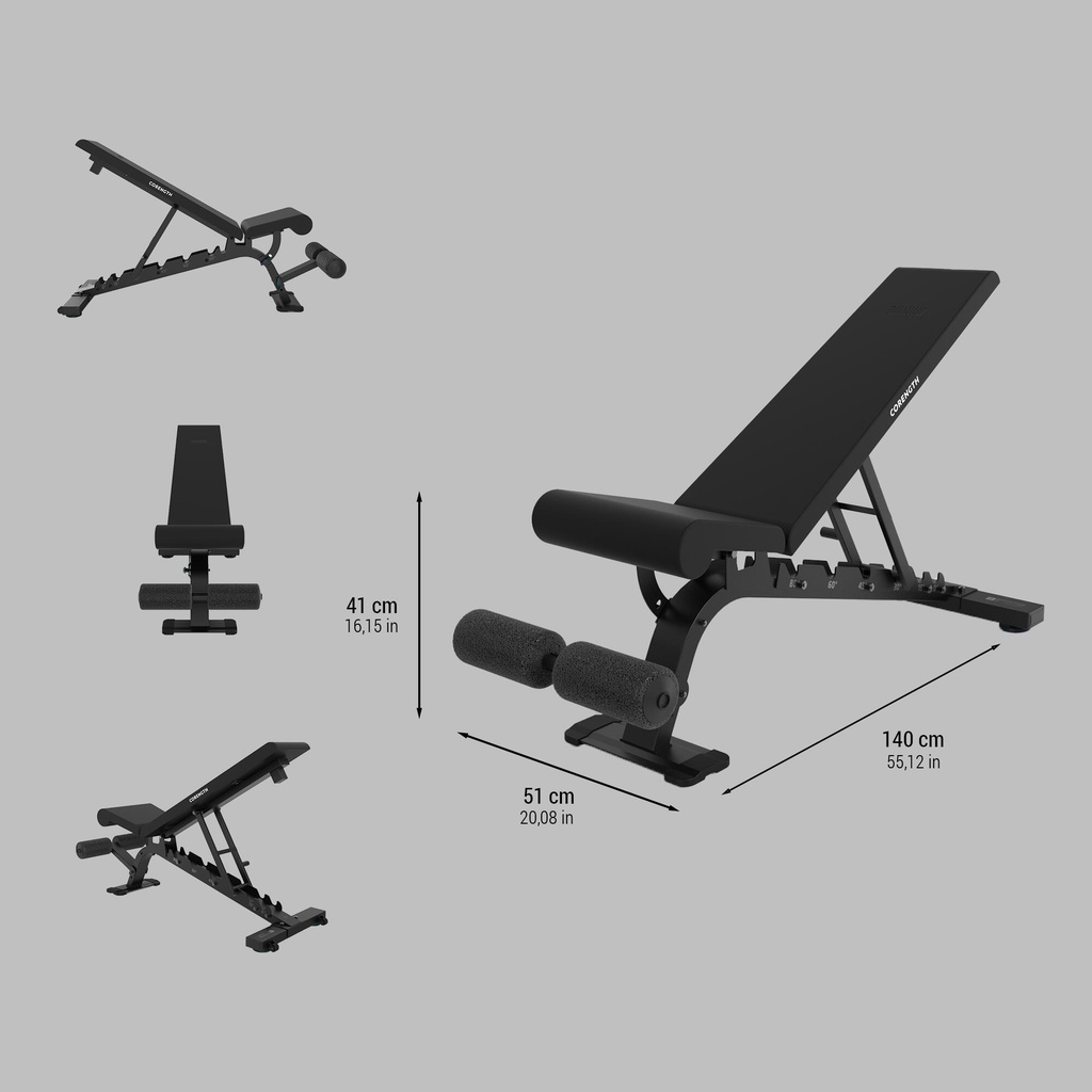 Decathlon Cross Training Bodybuilding Reinforced Flat Inclined Weight Bench Easy To Move Durable Corength Shopee Malaysia