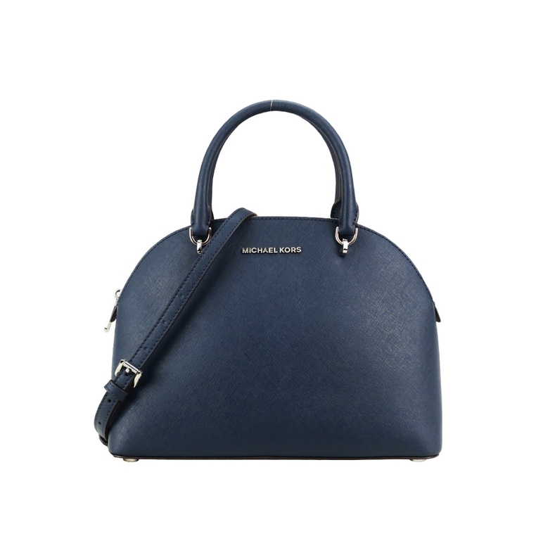 Michael Kors Emmy Large Dome Satchel Navy