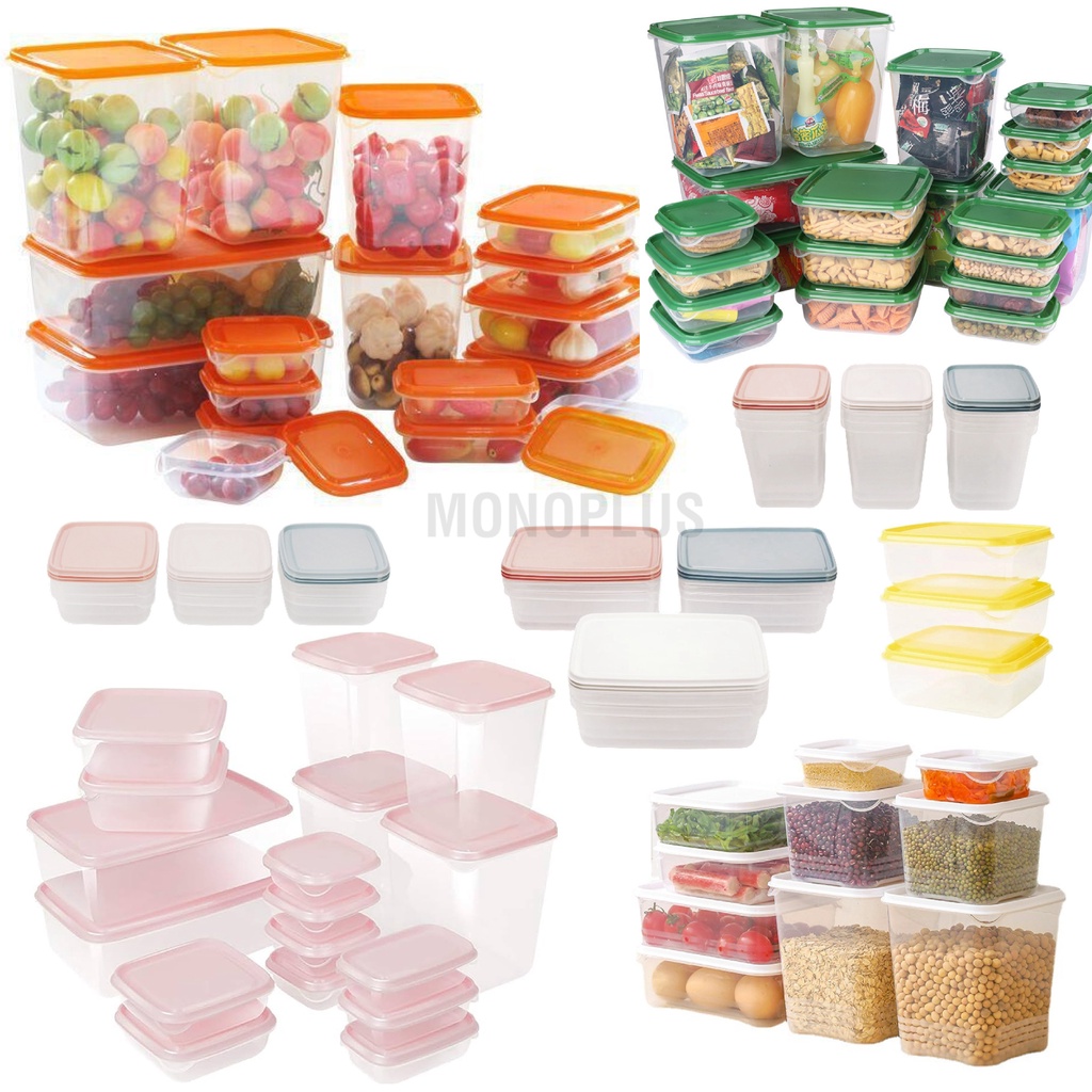 𝗜𝗞𝗘𝗔 Tupperware Ikea Pruta Food Container 17PCS PER SET/ Bekas Makanan / Food Storage Fruit