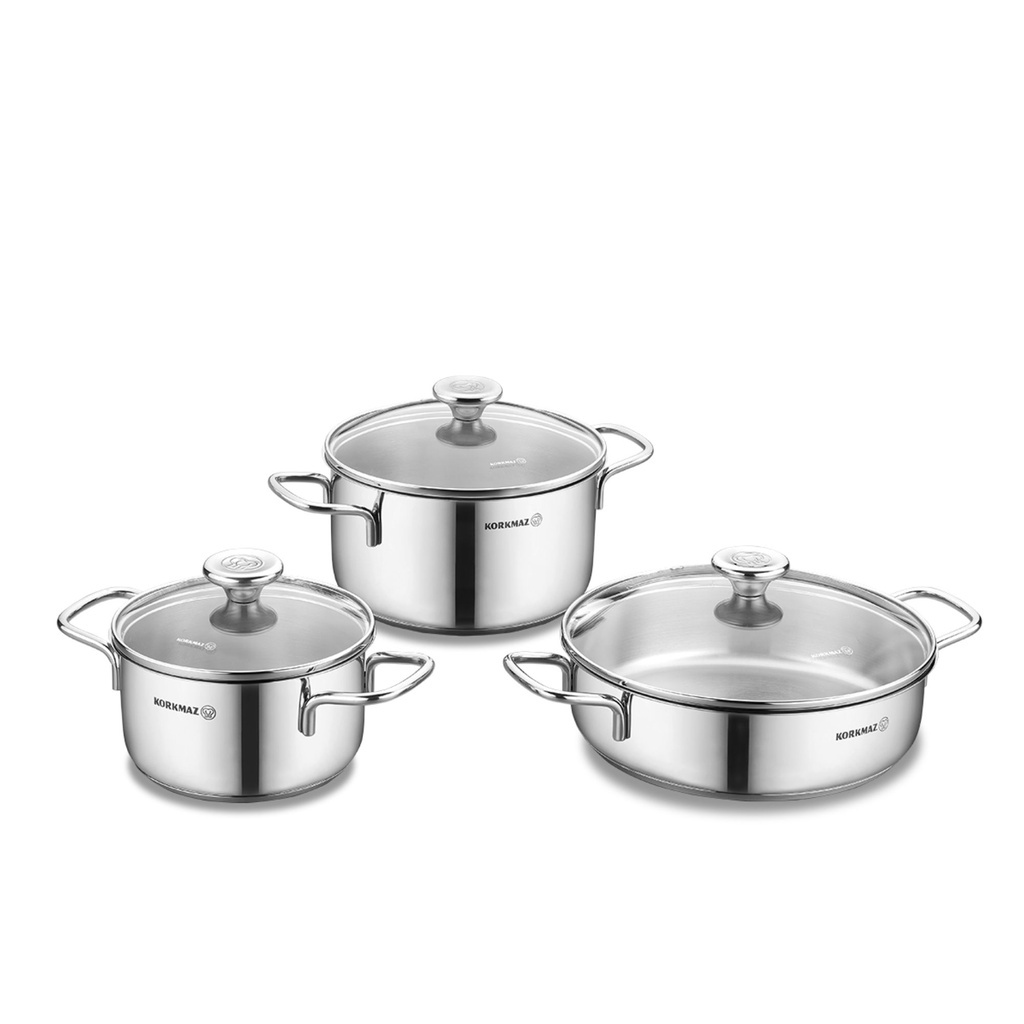 Korkmaz Alia Stainless Steel Cookware Set (6 Pcs) Shopee Malaysia