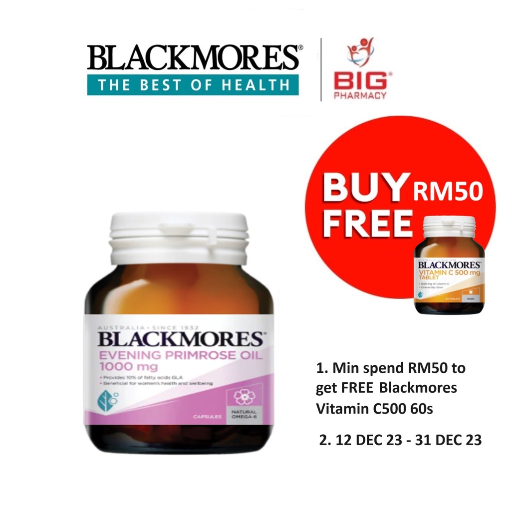 Blackmores Evening Primrose Oil 1000mg 60s Shopee Malaysia