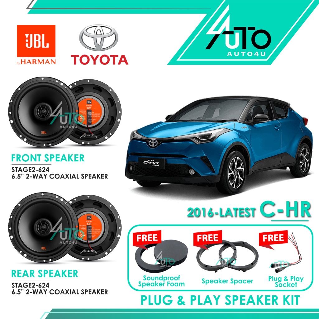 JBL Speaker Toyota CHR Plug & Play Car Speaker CHR PNP Front Rear No