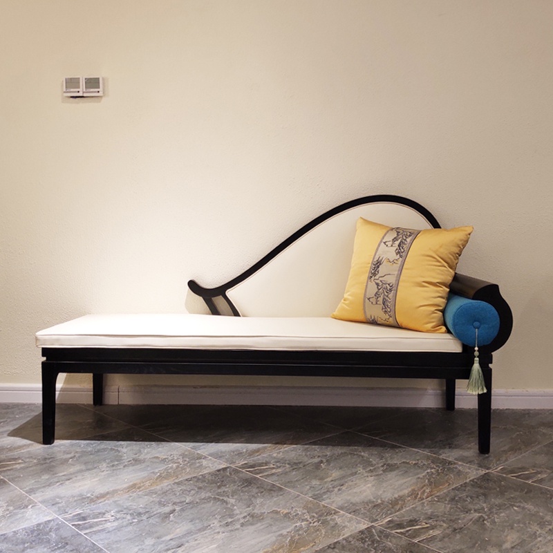 Contact get 9 coupon+gift】nese Style Solid Wood Chaise Longue Zen Sofa