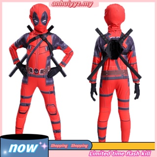 Kids Deadpool Cosplay Suit 3D Printed Spandex Deadpool Suit For Childr