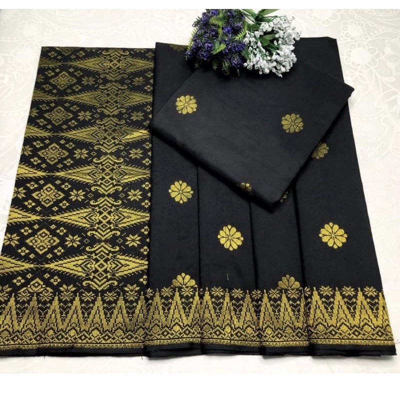 Songket Tenun Bunga Tabur Songket Tabur Wrna Gold Shopee Malaysia