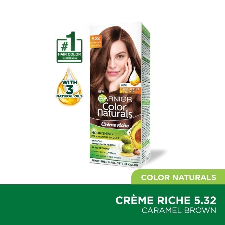 GARNIER HAIR Color Naturals 5.32 Caramel Brown (1's) Shopee Malaysia