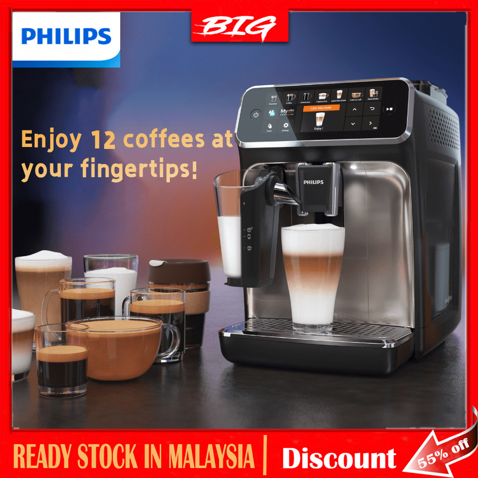 Philips 5400 Series Fully Automatic Coffee Machine LatteGo