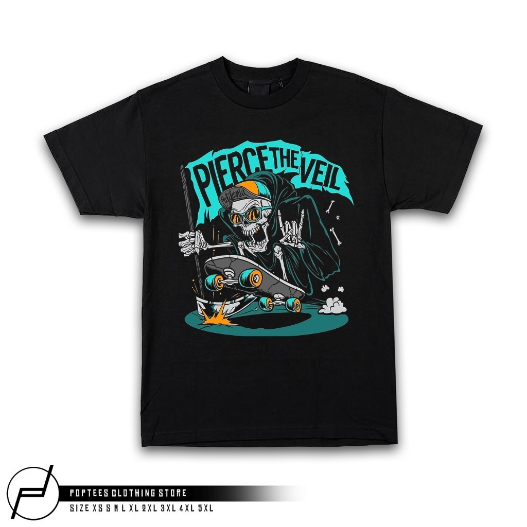 T-shirt vintage Pierce The Veil band nera manica corta tutte le taglie
