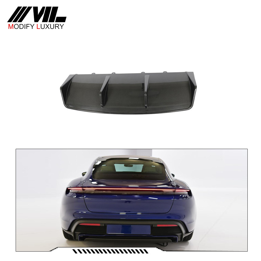 Dry Carbon Fiber Rear Diffuser For Porsche Taycan 9J1 Turbo 2019-2021 ...