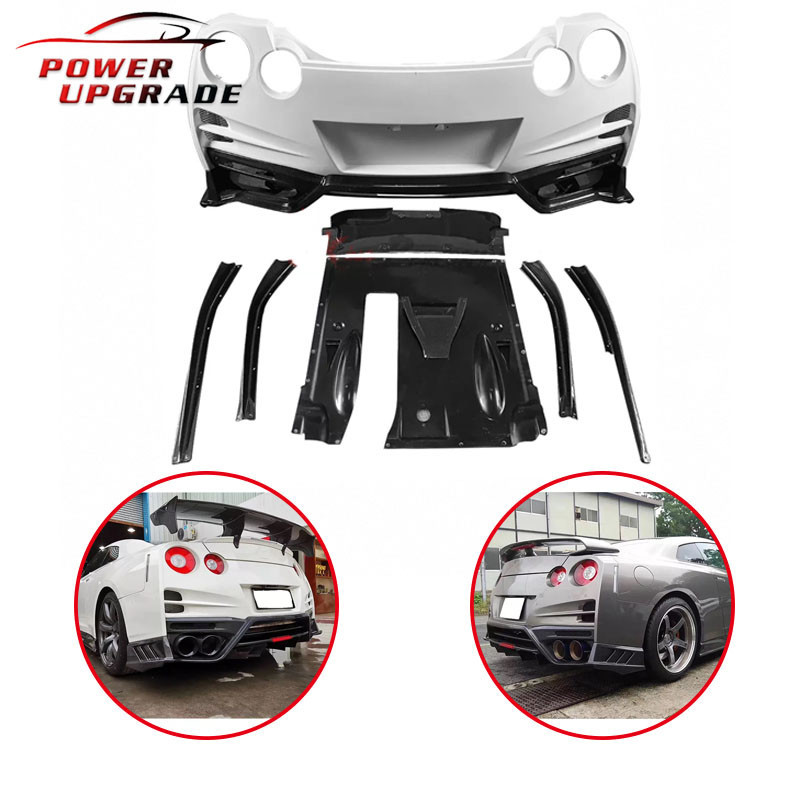 Top Secret Style Half Carbon Fiber Car Rear Bumper With Rear Diffuser ...