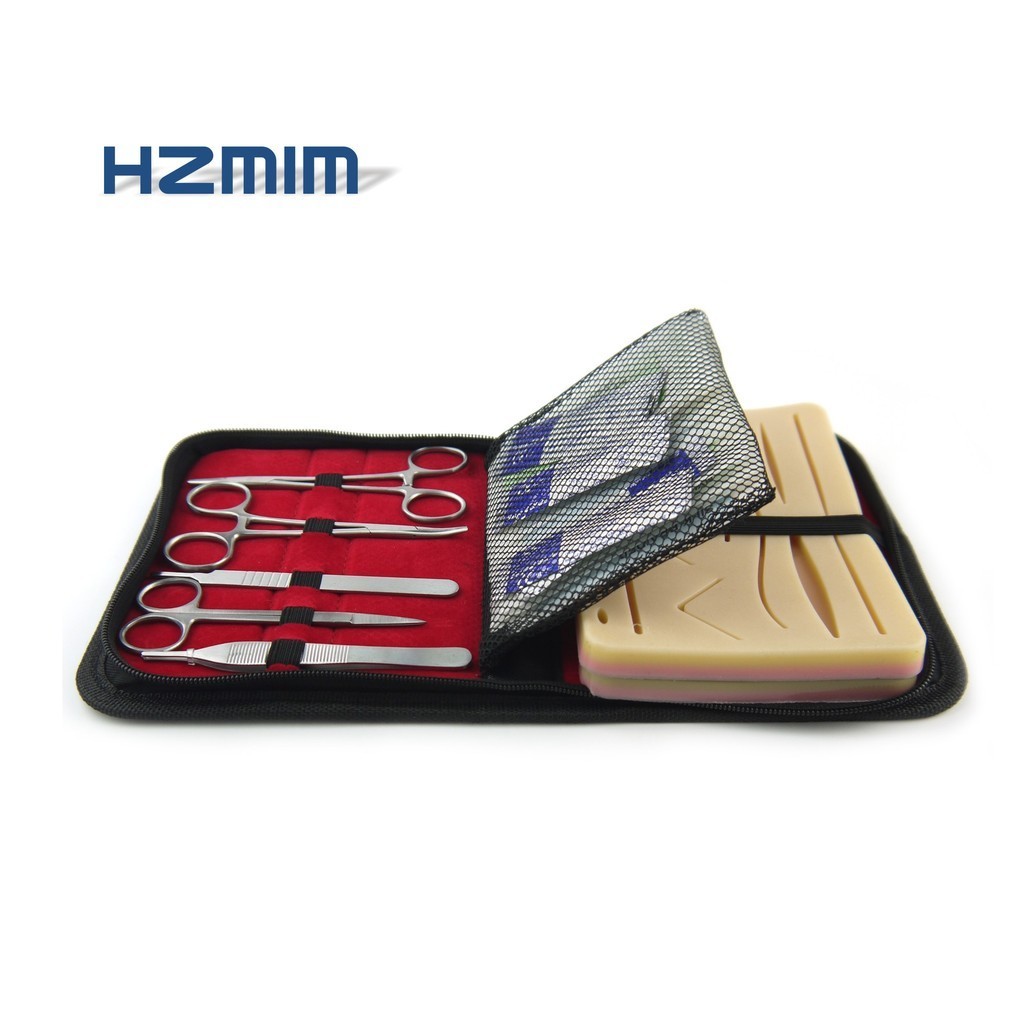 suture practice kit with nylon suture, suture silk, surgical suture ...