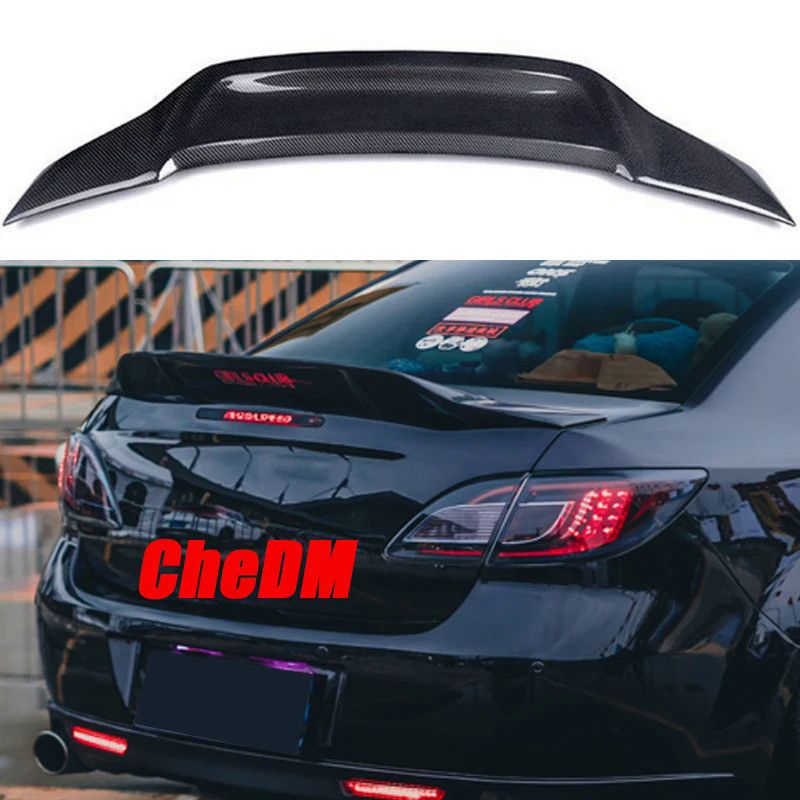 For Mazda 6 Spoiler 2009 2010 2011 2012 2013 2014 2015 Year Glossy Carbon Fiber/FRP Rear Wing R