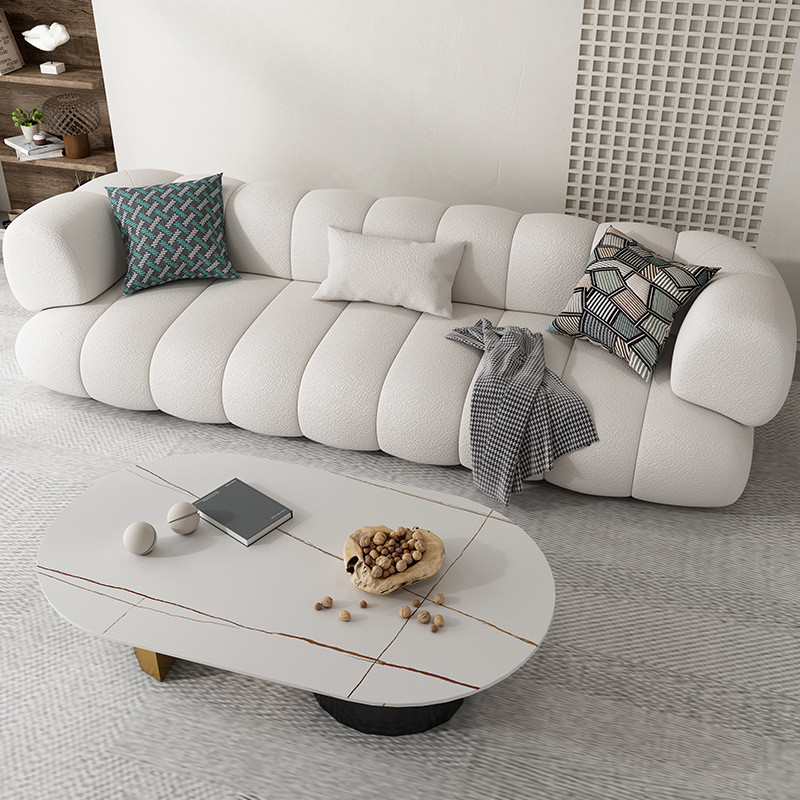 Nordic New Wave Pattern Fabric Sofa Living Room Beauty Salon Reception ...