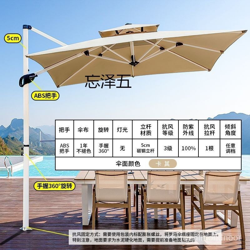 Patio Umbrella Replacement Canopy - 7.5ft/8.5ft/9.8ft Sun Protection Cover For 8-Rib Outdoor Umbrellas