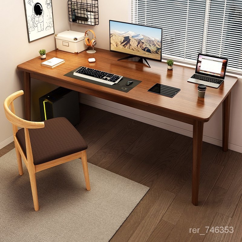 HY-6/Computer Desk Desktop Home Study Table Solid Wood Leg Desk Bedroom ...