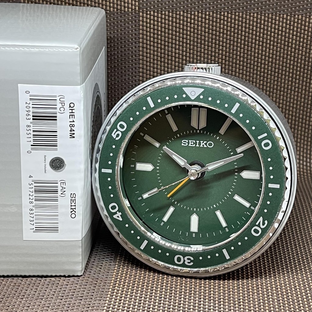 SEIKO Desk Alarm Clock Green | QHE184M main image 1