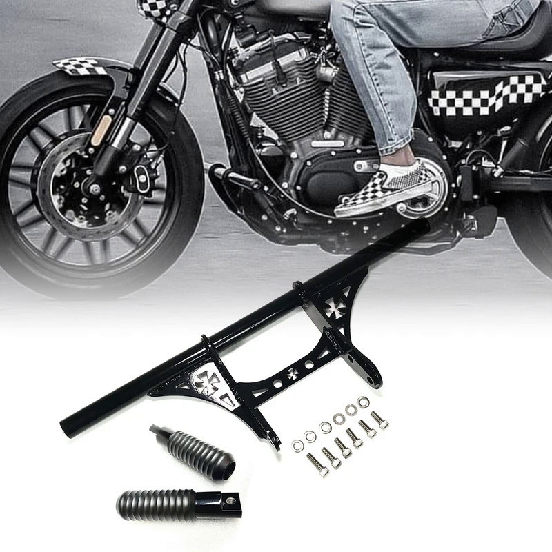 Brand new Motorcycle black CR petitive protection bar one-word bumper ...