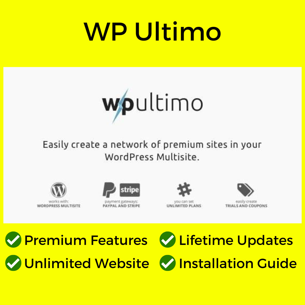 [Latest] WP Ultimo – a Tool for Creating a Premium WP Network WordPress ...