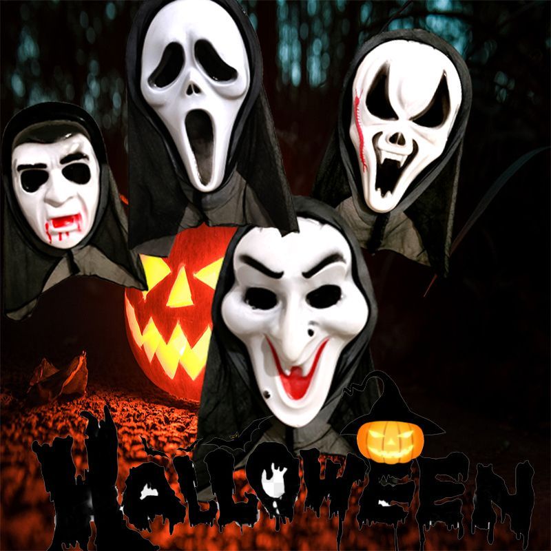 Halloween Costume Cloak Mask Halloween Grimace Mask Toy Children Funny ...