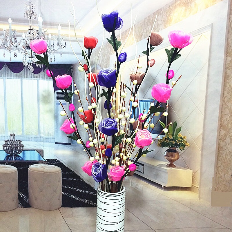 Leaf Vein Fake/Artificial Flower Decoration Living Room Decoration Rose