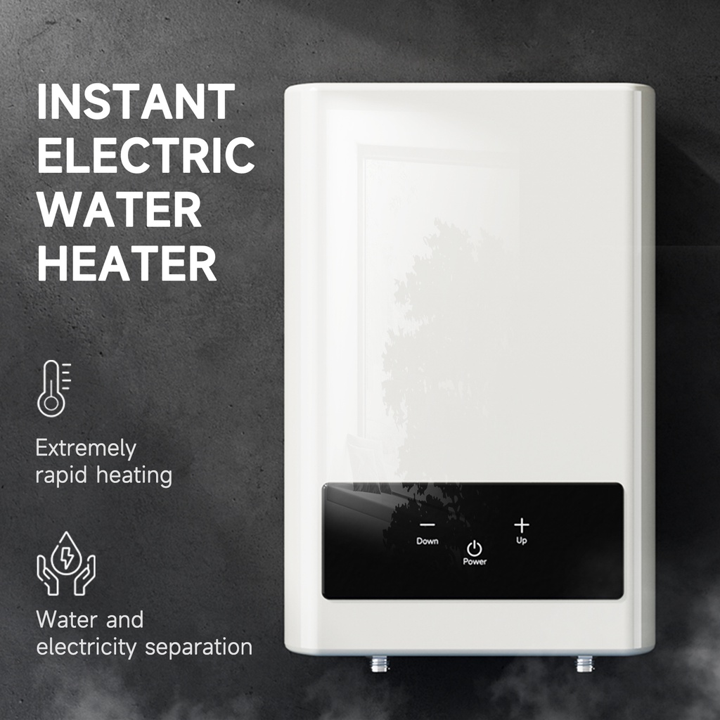 OOKAS Instant Water Heater Shower Electric LCD Touchscreen With Self