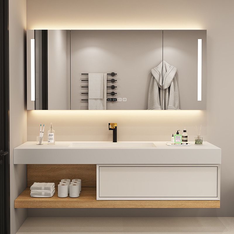 Smart Stone Plate Basin Seamless Basin Bathroom Cabinet Designer ...