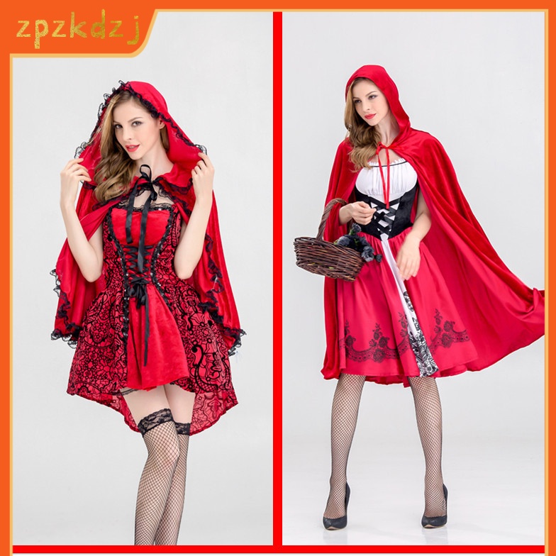Halloween Costumes Cosplay Clothes Sexy Women Dress Little Red Riding
