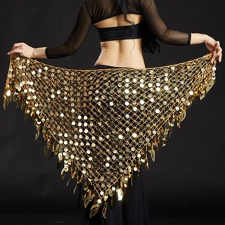 Hip Scarf Belly Dance Belt Oriental Dance Woman Bellydance Waist Chain Gold  Coin Bellydance Costume 13 Color