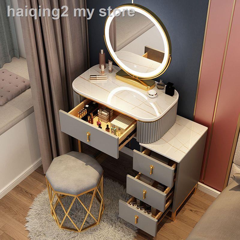 Dressing table with mirror Small apartment dressing table storage ...